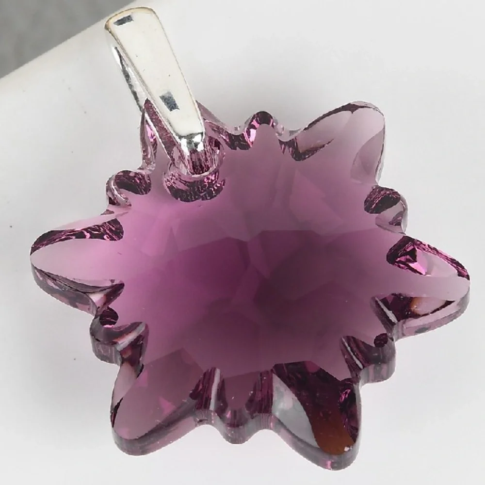 SWAROVSKI Amethyst Crystal Snowflake Pendant